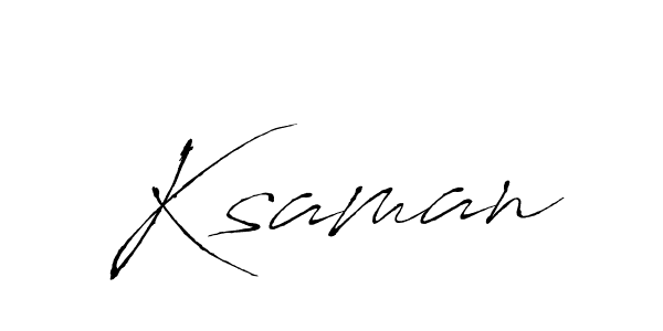 How to make Ksaman signature? Antro_Vectra is a professional autograph style. Create handwritten signature for Ksaman name. Ksaman signature style 6 images and pictures png