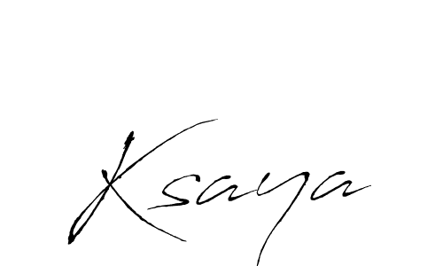 How to make Ksaya signature? Antro_Vectra is a professional autograph style. Create handwritten signature for Ksaya name. Ksaya signature style 6 images and pictures png