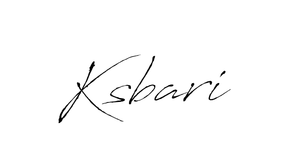 How to make Ksbari signature? Antro_Vectra is a professional autograph style. Create handwritten signature for Ksbari name. Ksbari signature style 6 images and pictures png