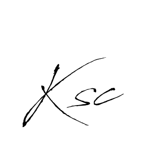 Also we have Ksc name is the best signature style. Create professional handwritten signature collection using Antro_Vectra autograph style. Ksc signature style 6 images and pictures png