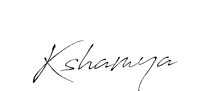 Make a beautiful signature design for name Kshamya. With this signature (Antro_Vectra) style, you can create a handwritten signature for free. Kshamya signature style 6 images and pictures png