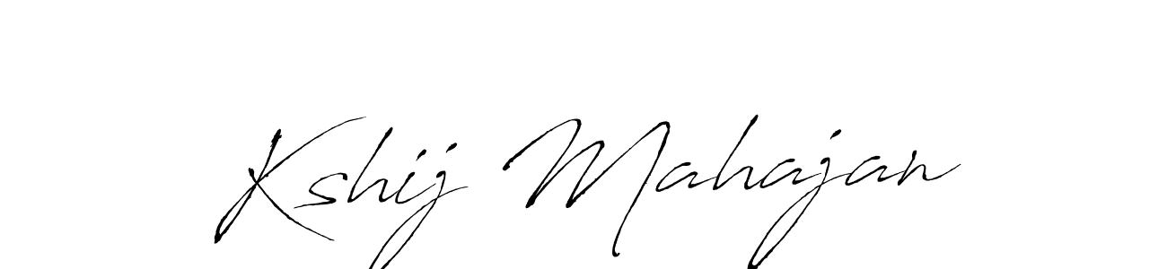 Design your own signature with our free online signature maker. With this signature software, you can create a handwritten (Antro_Vectra) signature for name Kshij Mahajan. Kshij Mahajan signature style 6 images and pictures png