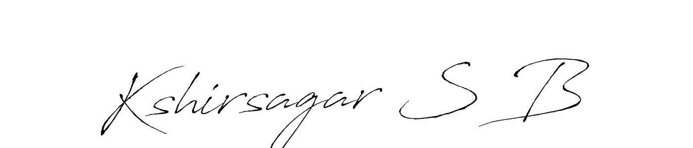 Design your own signature with our free online signature maker. With this signature software, you can create a handwritten (Antro_Vectra) signature for name Kshirsagar S B. Kshirsagar S B signature style 6 images and pictures png