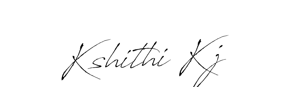 Make a beautiful signature design for name Kshithi Kj. With this signature (Antro_Vectra) style, you can create a handwritten signature for free. Kshithi Kj signature style 6 images and pictures png