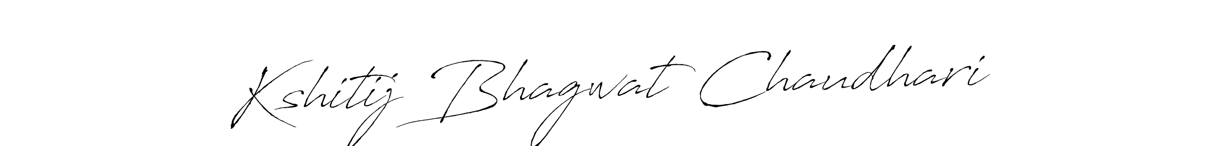 How to make Kshitij Bhagwat Chaudhari name signature. Use Antro_Vectra style for creating short signs online. This is the latest handwritten sign. Kshitij Bhagwat Chaudhari signature style 6 images and pictures png