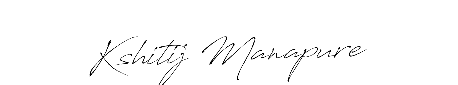 Design your own signature with our free online signature maker. With this signature software, you can create a handwritten (Antro_Vectra) signature for name Kshitij Manapure. Kshitij Manapure signature style 6 images and pictures png