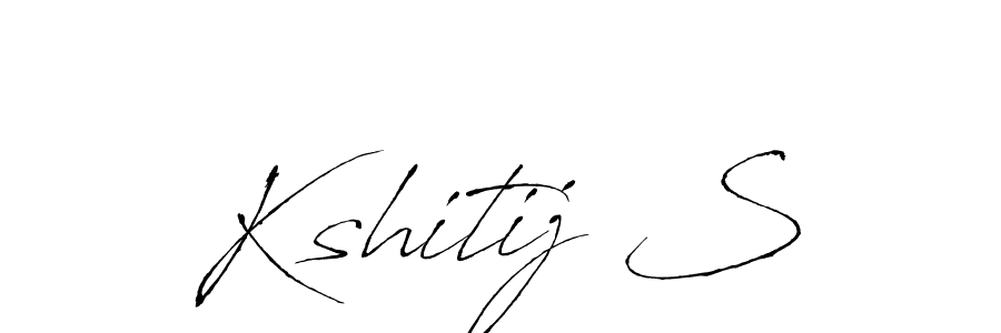 The best way (Antro_Vectra) to make a short signature is to pick only two or three words in your name. The name Kshitij S include a total of six letters. For converting this name. Kshitij S signature style 6 images and pictures png