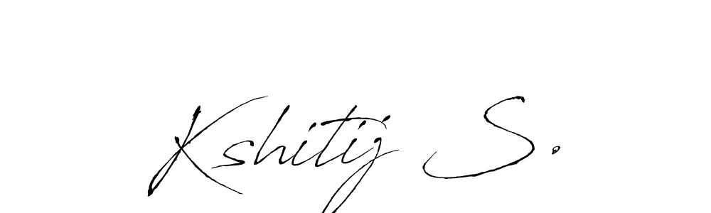 Design your own signature with our free online signature maker. With this signature software, you can create a handwritten (Antro_Vectra) signature for name Kshitij S.. Kshitij S. signature style 6 images and pictures png