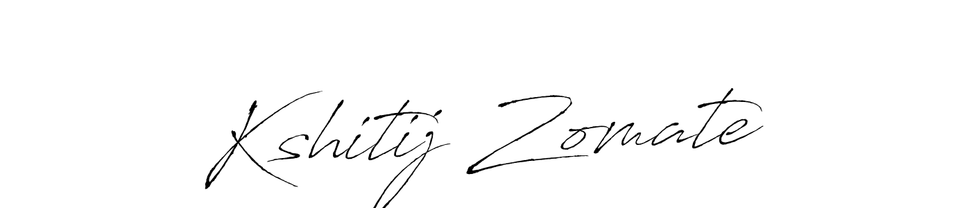 Create a beautiful signature design for name Kshitij Zomate. With this signature (Antro_Vectra) fonts, you can make a handwritten signature for free. Kshitij Zomate signature style 6 images and pictures png