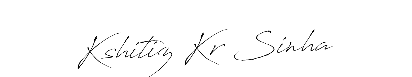 Kshitiz Kr Sinha stylish signature style. Best Handwritten Sign (Antro_Vectra) for my name. Handwritten Signature Collection Ideas for my name Kshitiz Kr Sinha. Kshitiz Kr Sinha signature style 6 images and pictures png