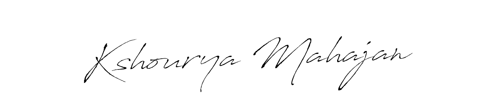 Create a beautiful signature design for name Kshourya Mahajan. With this signature (Antro_Vectra) fonts, you can make a handwritten signature for free. Kshourya Mahajan signature style 6 images and pictures png