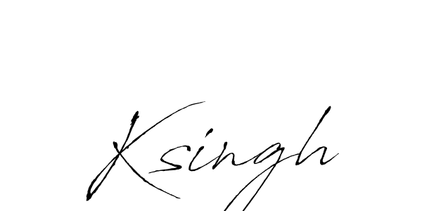 How to make Ksingh signature? Antro_Vectra is a professional autograph style. Create handwritten signature for Ksingh name. Ksingh signature style 6 images and pictures png