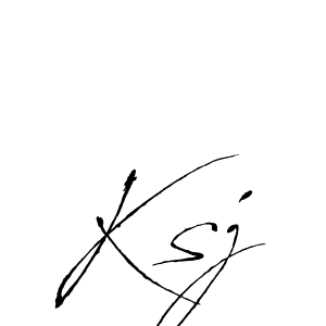 How to make Ksj name signature. Use Antro_Vectra style for creating short signs online. This is the latest handwritten sign. Ksj signature style 6 images and pictures png