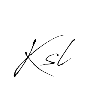 Use a signature maker to create a handwritten signature online. With this signature software, you can design (Antro_Vectra) your own signature for name Ksl. Ksl signature style 6 images and pictures png