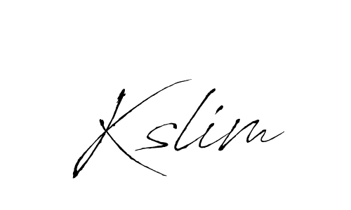 How to make Kslim signature? Antro_Vectra is a professional autograph style. Create handwritten signature for Kslim name. Kslim signature style 6 images and pictures png