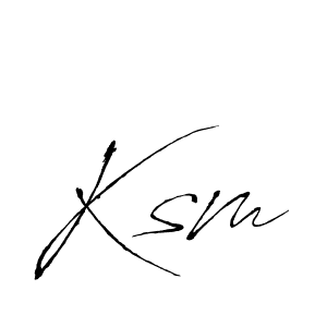 Design your own signature with our free online signature maker. With this signature software, you can create a handwritten (Antro_Vectra) signature for name Ksm. Ksm signature style 6 images and pictures png