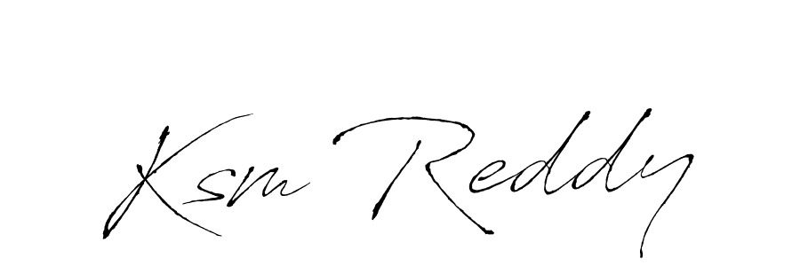 Design your own signature with our free online signature maker. With this signature software, you can create a handwritten (Antro_Vectra) signature for name Ksm Reddy. Ksm Reddy signature style 6 images and pictures png