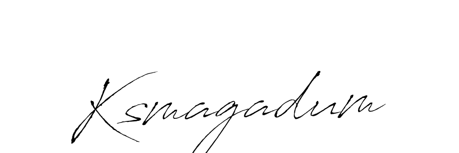 Antro_Vectra is a professional signature style that is perfect for those who want to add a touch of class to their signature. It is also a great choice for those who want to make their signature more unique. Get Ksmagadum name to fancy signature for free. Ksmagadum signature style 6 images and pictures png