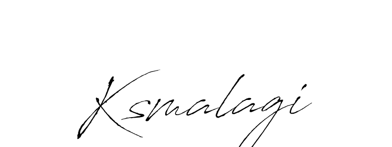 Make a beautiful signature design for name Ksmalagi. With this signature (Antro_Vectra) style, you can create a handwritten signature for free. Ksmalagi signature style 6 images and pictures png