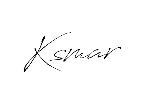 Make a beautiful signature design for name Ksmar. With this signature (Antro_Vectra) style, you can create a handwritten signature for free. Ksmar signature style 6 images and pictures png