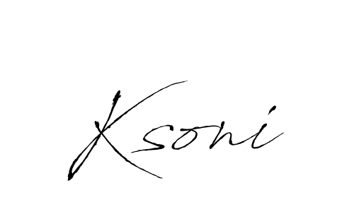 Also we have Ksoni name is the best signature style. Create professional handwritten signature collection using Antro_Vectra autograph style. Ksoni signature style 6 images and pictures png