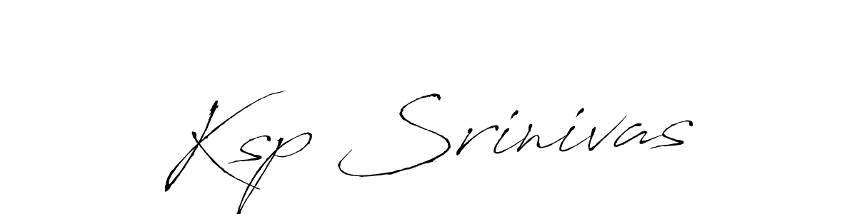 Make a beautiful signature design for name Ksp Srinivas. With this signature (Antro_Vectra) style, you can create a handwritten signature for free. Ksp Srinivas signature style 6 images and pictures png