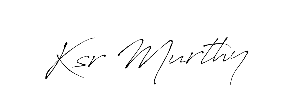Ksr Murthy stylish signature style. Best Handwritten Sign (Antro_Vectra) for my name. Handwritten Signature Collection Ideas for my name Ksr Murthy. Ksr Murthy signature style 6 images and pictures png