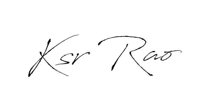 How to make Ksr Rao name signature. Use Antro_Vectra style for creating short signs online. This is the latest handwritten sign. Ksr Rao signature style 6 images and pictures png