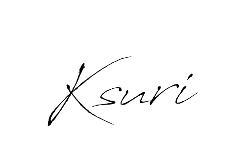 How to make Ksuri signature? Antro_Vectra is a professional autograph style. Create handwritten signature for Ksuri name. Ksuri signature style 6 images and pictures png