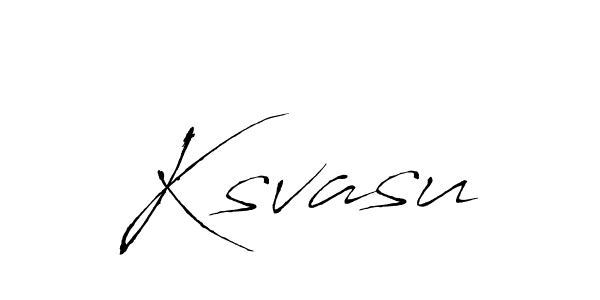 Also we have Ksvasu name is the best signature style. Create professional handwritten signature collection using Antro_Vectra autograph style. Ksvasu signature style 6 images and pictures png