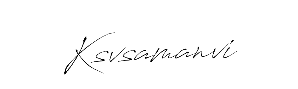 The best way (Antro_Vectra) to make a short signature is to pick only two or three words in your name. The name Ksvsamanvi include a total of six letters. For converting this name. Ksvsamanvi signature style 6 images and pictures png