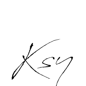 You should practise on your own different ways (Antro_Vectra) to write your name (Ksy) in signature. don't let someone else do it for you. Ksy signature style 6 images and pictures png
