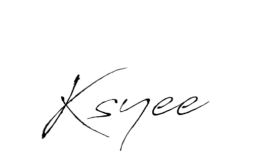 Use a signature maker to create a handwritten signature online. With this signature software, you can design (Antro_Vectra) your own signature for name Ksyee. Ksyee signature style 6 images and pictures png