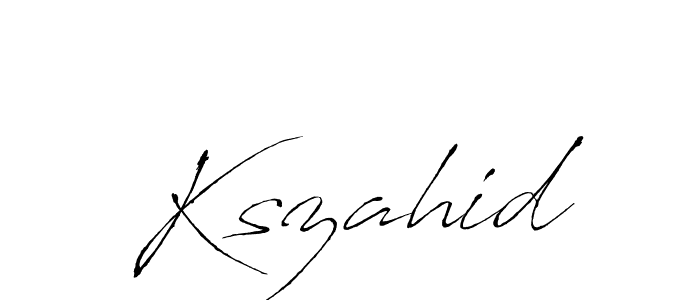 Make a beautiful signature design for name Kszahid. With this signature (Antro_Vectra) style, you can create a handwritten signature for free. Kszahid signature style 6 images and pictures png