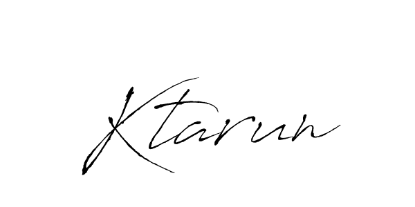 How to make Ktarun signature? Antro_Vectra is a professional autograph style. Create handwritten signature for Ktarun name. Ktarun signature style 6 images and pictures png