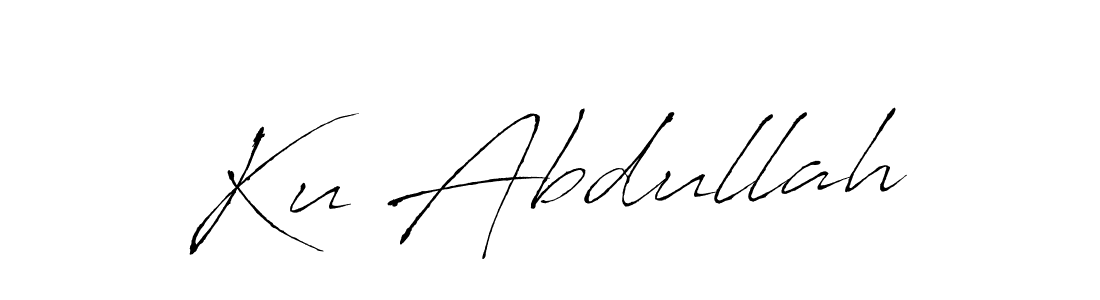 Make a beautiful signature design for name Ku Abdullah. With this signature (Antro_Vectra) style, you can create a handwritten signature for free. Ku Abdullah signature style 6 images and pictures png