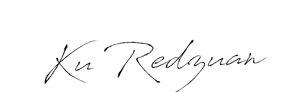 Make a beautiful signature design for name Ku Redzuan. With this signature (Antro_Vectra) style, you can create a handwritten signature for free. Ku Redzuan signature style 6 images and pictures png