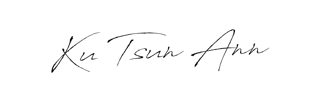 How to make Ku Tsun Ann name signature. Use Antro_Vectra style for creating short signs online. This is the latest handwritten sign. Ku Tsun Ann signature style 6 images and pictures png