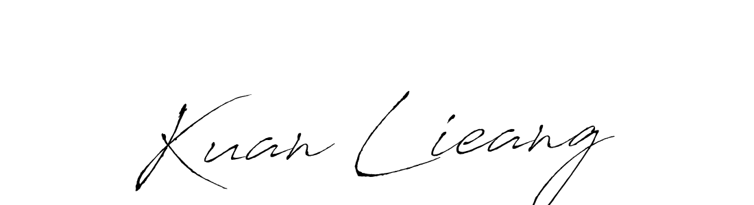 Make a beautiful signature design for name Kuan Lieang. With this signature (Antro_Vectra) style, you can create a handwritten signature for free. Kuan Lieang signature style 6 images and pictures png
