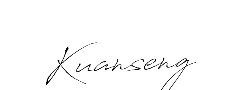 Make a short Kuanseng signature style. Manage your documents anywhere anytime using Antro_Vectra. Create and add eSignatures, submit forms, share and send files easily. Kuanseng signature style 6 images and pictures png
