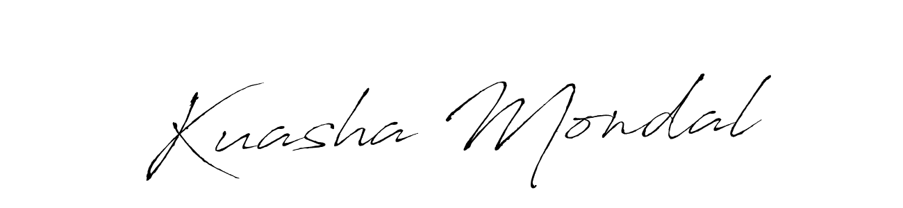 Make a beautiful signature design for name Kuasha Mondal. With this signature (Antro_Vectra) style, you can create a handwritten signature for free. Kuasha Mondal signature style 6 images and pictures png