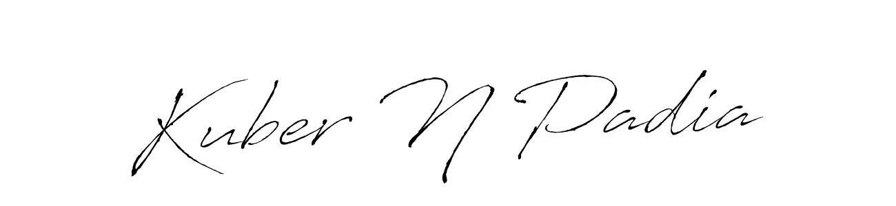 The best way (Antro_Vectra) to make a short signature is to pick only two or three words in your name. The name Kuber N Padia include a total of six letters. For converting this name. Kuber N Padia signature style 6 images and pictures png