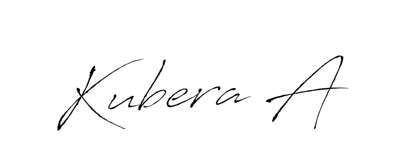 Kubera A stylish signature style. Best Handwritten Sign (Antro_Vectra) for my name. Handwritten Signature Collection Ideas for my name Kubera A. Kubera A signature style 6 images and pictures png