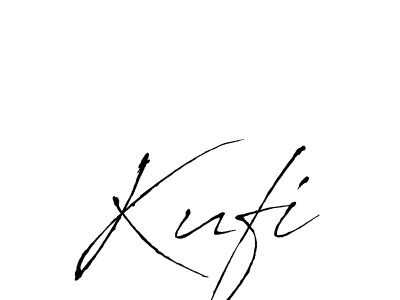 Create a beautiful signature design for name Kufi. With this signature (Antro_Vectra) fonts, you can make a handwritten signature for free. Kufi signature style 6 images and pictures png