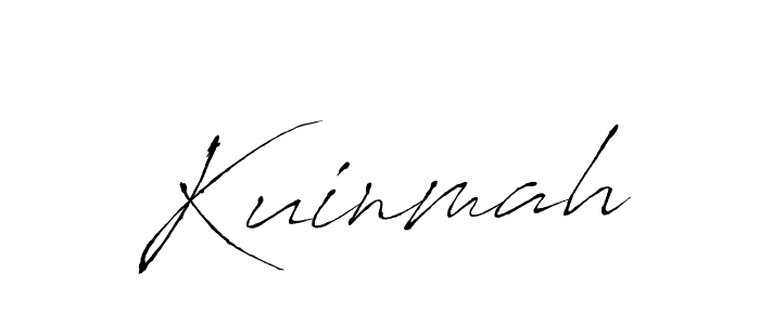 You should practise on your own different ways (Antro_Vectra) to write your name (Kuinmah) in signature. don't let someone else do it for you. Kuinmah signature style 6 images and pictures png