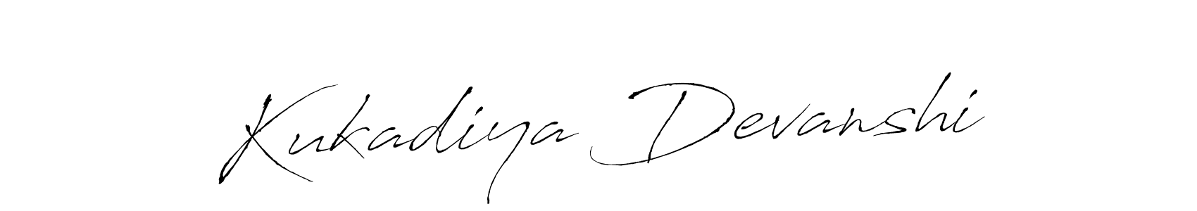 Antro_Vectra is a professional signature style that is perfect for those who want to add a touch of class to their signature. It is also a great choice for those who want to make their signature more unique. Get Kukadiya Devanshi name to fancy signature for free. Kukadiya Devanshi signature style 6 images and pictures png