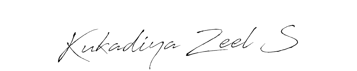 Make a short Kukadiya Zeel S signature style. Manage your documents anywhere anytime using Antro_Vectra. Create and add eSignatures, submit forms, share and send files easily. Kukadiya Zeel S signature style 6 images and pictures png