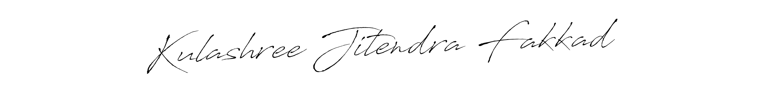 You should practise on your own different ways (Antro_Vectra) to write your name (Kulashree Jitendra Fakkad) in signature. don't let someone else do it for you. Kulashree Jitendra Fakkad signature style 6 images and pictures png