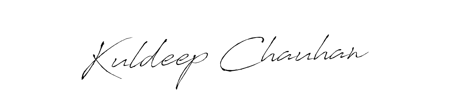 How to make Kuldeep Chauhan name signature. Use Antro_Vectra style for creating short signs online. This is the latest handwritten sign. Kuldeep Chauhan signature style 6 images and pictures png