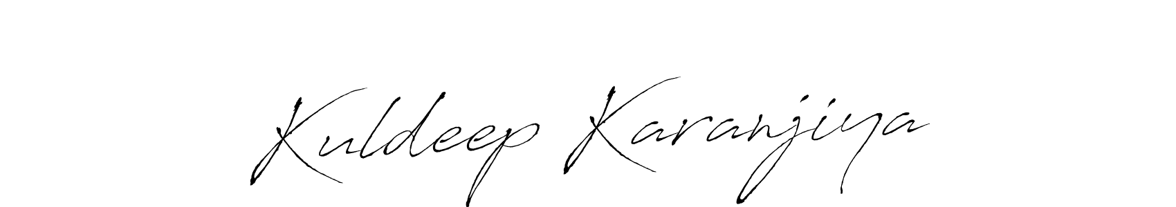Design your own signature with our free online signature maker. With this signature software, you can create a handwritten (Antro_Vectra) signature for name Kuldeep Karanjiya. Kuldeep Karanjiya signature style 6 images and pictures png